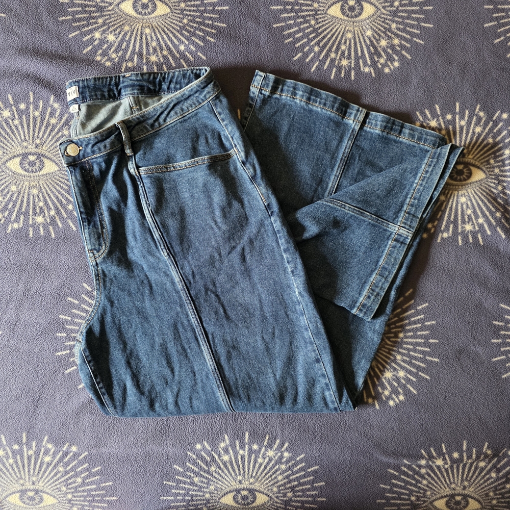 Womens Ava & Viv Wide Leg Jeans